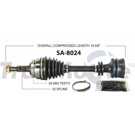 Surtrack Axle Cv Axle Shaft, Sa-8024 SA-8024